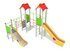 Set cu trei turnuri cu tobogane pentru loc de joacă - BGL-00105 miniatura 1