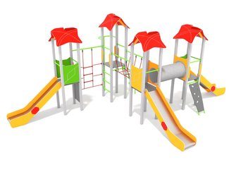 Set multiturn cu tobogane și tunel pentru loc de joacă - BGL-00108 imagine principala