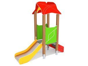 Căsuță cu tobogan pentru loc de joacă - BGL-00808