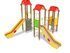 Set cu trei turnuri cu tobogane pentru loc de joacă - BGL-00813 miniatura 1