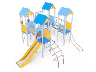 Set cu patru turnuri cu tobogan pentru loc de joacă - BGL-1106 imagine principala