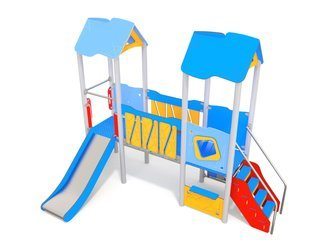 Set cu două turnuri cu tobogan pentru loc de joacă - BGL-1107 imagine principala