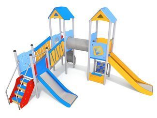 Set cu trei turnuri cu podeț pentru loc de joacă - BGL-1108 imagine principala