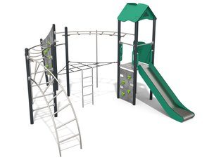 Set turnuri cu panou de cățărare pentru loc de joacă - BGL-1113 RECYCLED