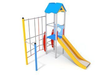 Turn cu tobogan și structură de frânghii pentru loc de joacă - BGL-1141 imagine principala