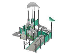 Set cu trei turnuri pentru loc de joacă din materiale reciclate - BGL-1224 RECYCLED