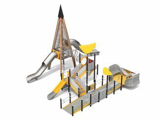 Set pentru loc de joacă cu turn și leagăn integrativ - BGL-1421-8-27VI23-1C imagine principala