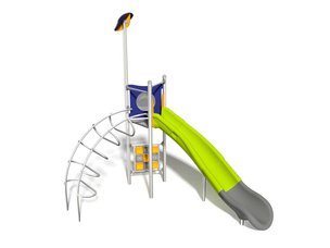 Tobogan cu scară pentru loc de joacă - BGL-1703 inox