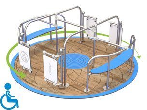 Carusel pentru copii în scaune cu rotile pentru loc de joacă - BGL-4078