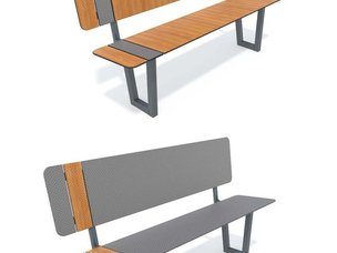 Bancă cu spătar pentru loc de joacă și parc - BGL-6026