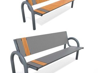 Bancă cu spătar pentru loc de joacă și parc - BGL-6028 imagine principala