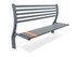 Bancă modernă cu spătar pentru loc de joacă și parc - BGL-6029 miniatura 5