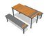 Masă de picnic cu bănci pentru loc de joacă și parc - BGL-6030 miniatura 7
