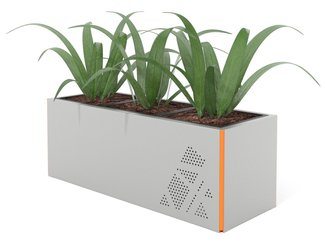 Jardinieră urbană triplă din tablă perforată - BGL-6107 imagine principala