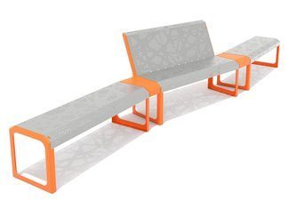 Bancă modulară cu spătar urbană - BGL-6114 imagine principala