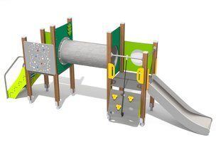 Set cu două turnuri cu tunel pentru loc de joacă - BGL-8068