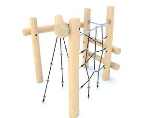 Structură de cățărare tip junglă din salcâm pentru loc de joacă - BGL-8124 imagine principala