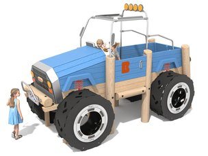 Gater mare din lemn de salcâm pentru loc de joacă - BGL-8471