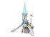 Castel cu un turn pentru loc de joacă cu două tobogane - BGL-8603 miniatura 4