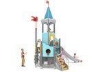 Castel cu un turn pentru loc de joacă cu tobogan - BGL-8604 imagine 4