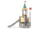 Castel cu un turn pentru loc de joacă cu tobogan - BGL-8604 imagine 2