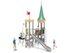 Castel cu două turnuri pentru loc de joacă cu tobogane - BGL-8609 miniatura 1