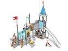 Castel cu un turn pentru loc de joacă cu tobogan și panou de cățărare - BGL-8613 imagine 4