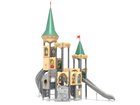 Castel cu două turnuri pentru loc de joacă cu tobogane - BGL-8614 imagine 3