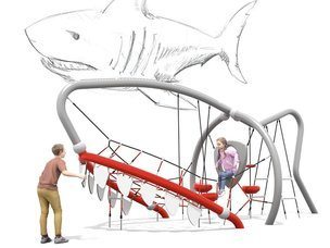 Structură de frânghii Rechin pentru loc de joacă - BGL-9306