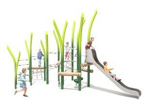 Set de aventură ierburi cu tobogan pentru loc de joacă - BGL-9402