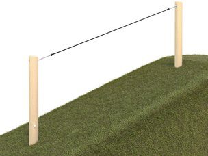 Traseu de aventură structură de frânghii din salcâm pentru pantă - BGL-8407